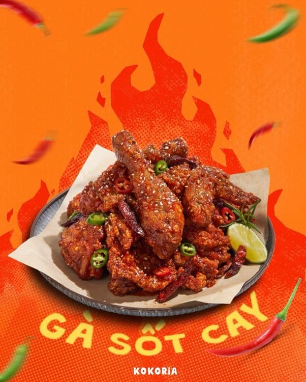 Gà sốt cay
